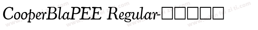 CooperBlaPEE Regular字体转换